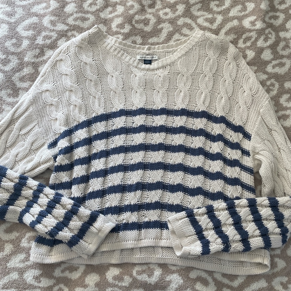 American Eagle Knit striped sweater